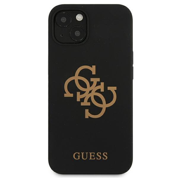Etui do iPhone 13 mini Guess Silicone 4G Logo Czarne