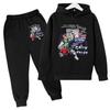 Warm Casual Hoodie Soldier Pattern Colorful Printing Fashionable Comfortable Long Sleeved Children's Set