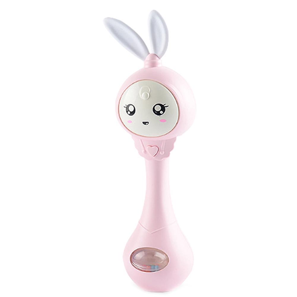 Yousheng Baby Shaking Hand Hand Cartoon Rabbit Bell с музыкальной подсветкой Игрушка-прорезыватель в подарок
