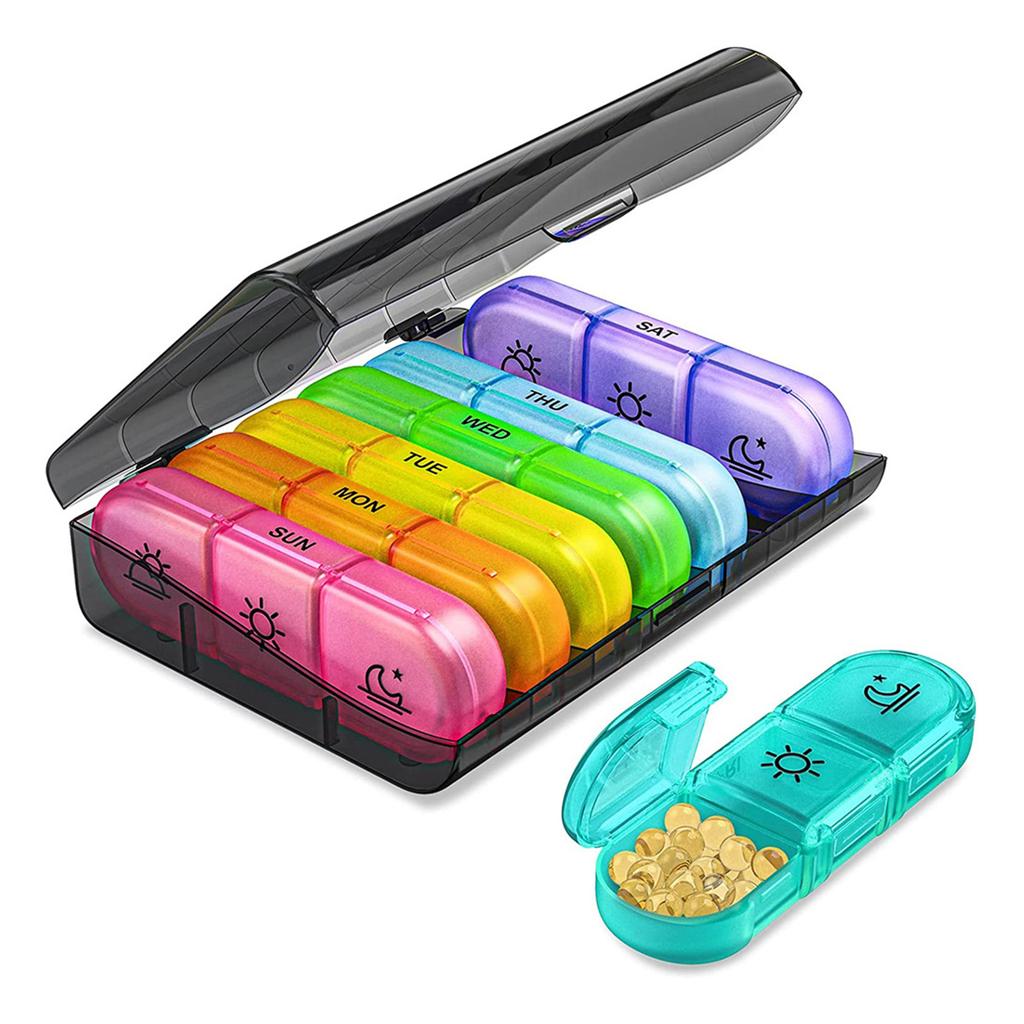 Weekly Medicine Organizer 3 Times A Day Large 7 Day Daily Medicine Planner Container Case 21