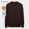 Caizi Men's 100% Wool Crewneck Pullover Sweater