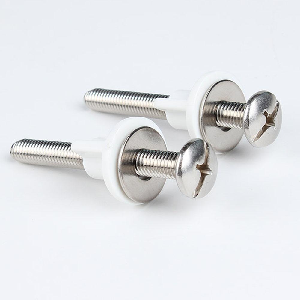 2pcs Toilet Lid Bolt Toilet Installation Fixing Screw Connection Group Hinge Toilet Cover Installation Screws Nut Bathroom Acces