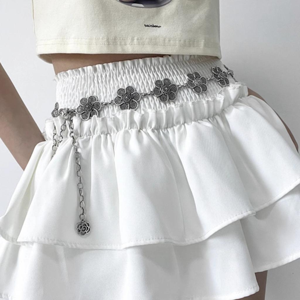 Belt Women'S Skirt Dress Retro Ethnic Style Decoration Flower Waist Chain Accessories High Fashion