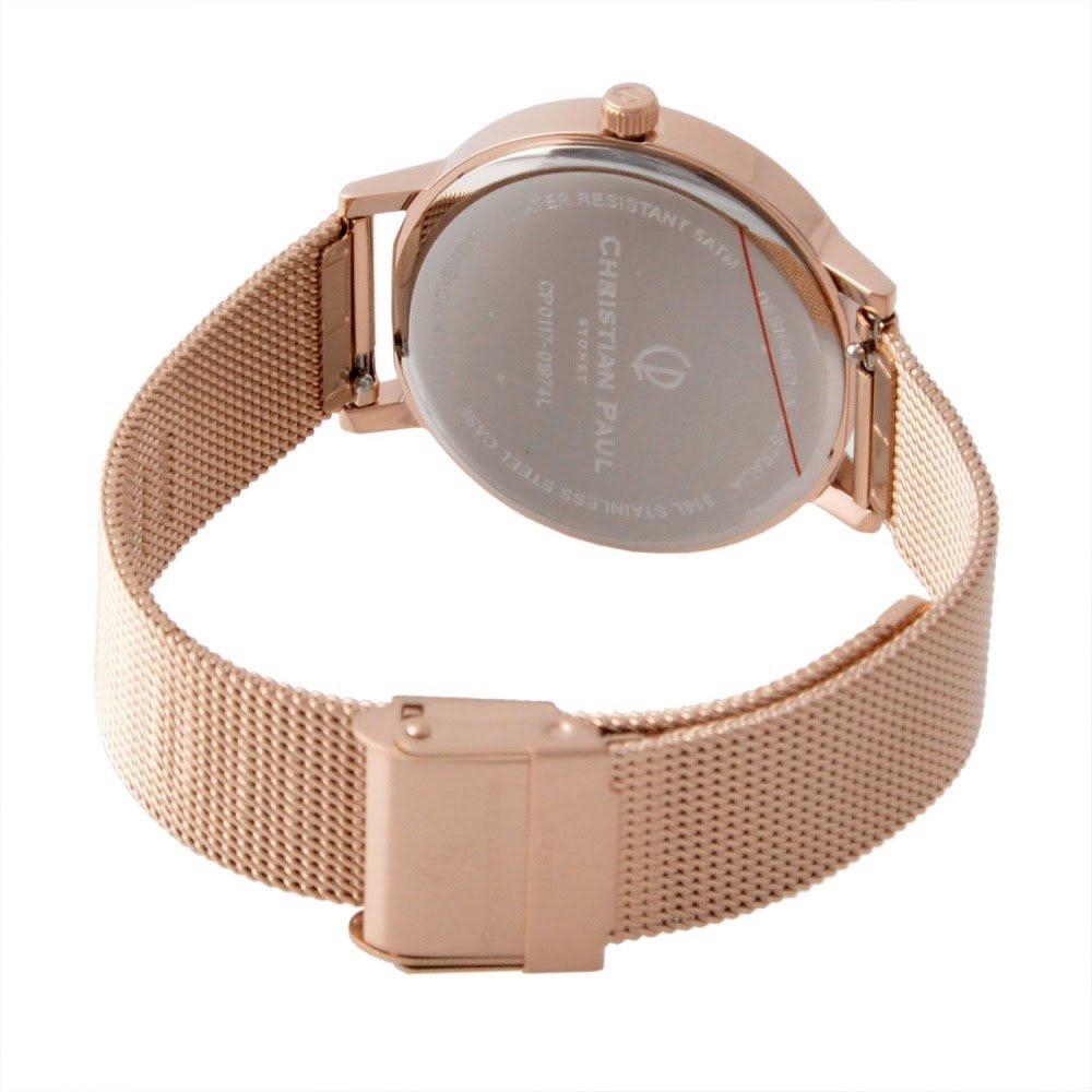 Christian Paul Marble WHITEHAVEN Women's Watch MRML-02 Rose Gold/White [Parallel Import]