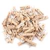 50pcs 35*7mm Personality Natural Crude Wood Clips Craft Decoration Pegs for Photo Clips Clothes