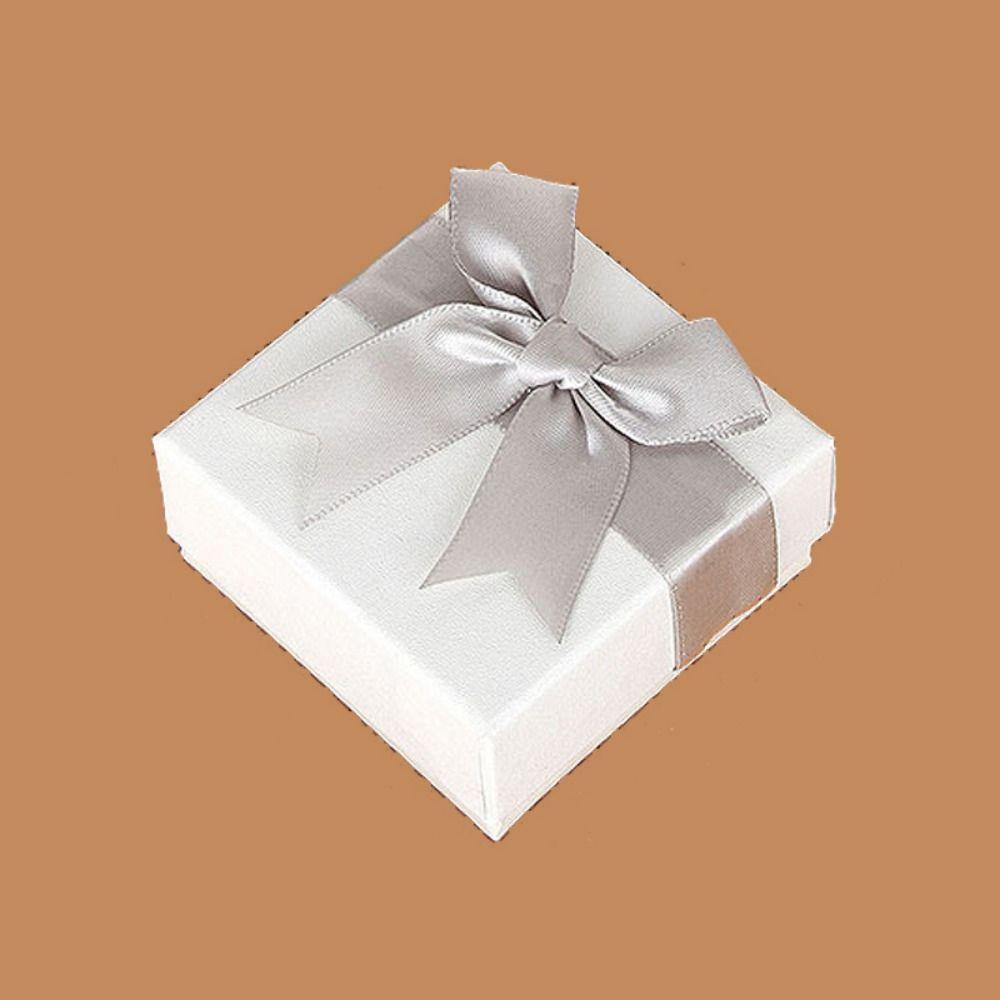 Белый брелок брошь упаковка для хранения бант ювелирные изделия упаковка коробка новые кольца ожерелья коробки