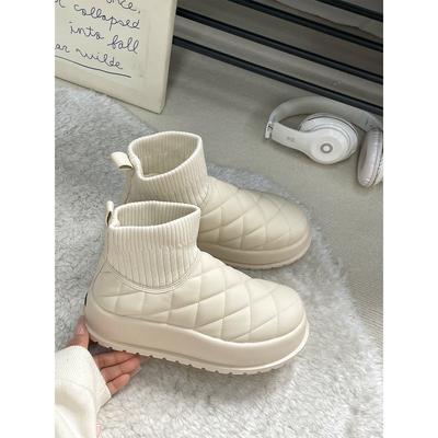 Новые горячие зимние новые женские универсальные бархатные высокие хлопковые ботинки 3283