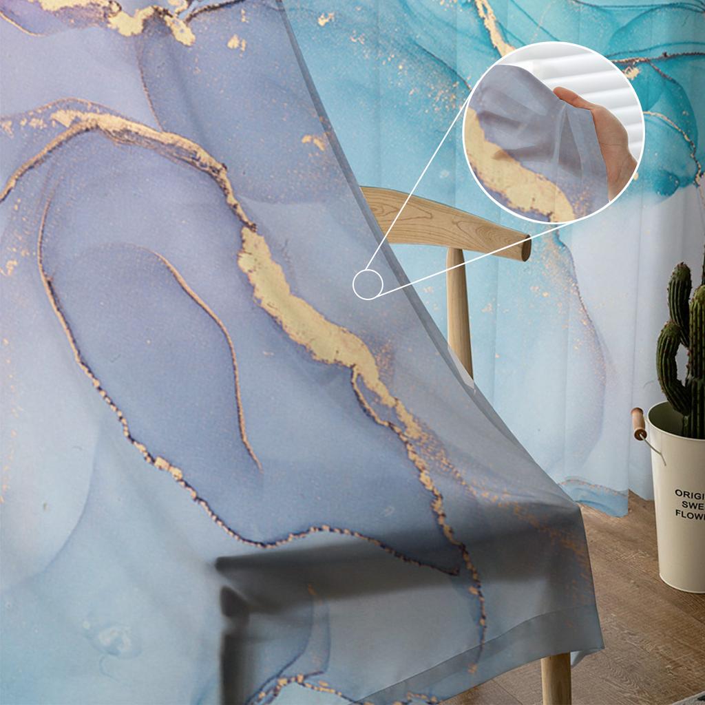 Молодежные прозрачные шторы для спальни, мраморные, бирюзовые, розовые, кухонные шторы для учебы, гостиной, праздничного декора, тюлевые шторы