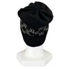 Excellent MONCLER Knit cap BERRETTO Logo patch black cotton Women Used