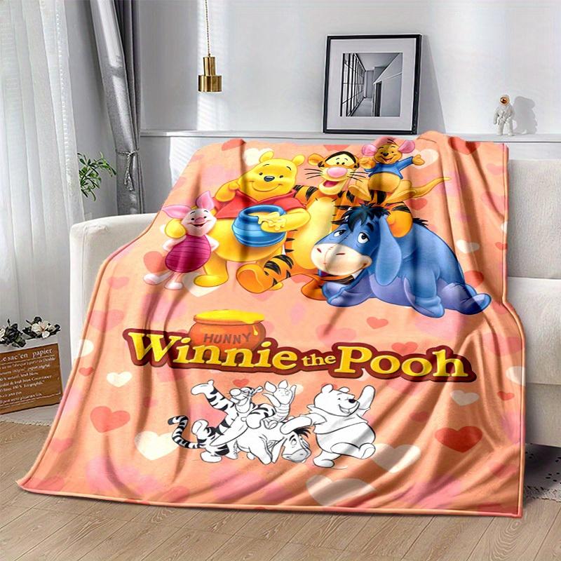 1pc. Cute Winnie The Pooh Cartoon Blanket, Soft Throw Blankets, Warm Cozy Bedding Cover for Couch Sofa Bedroom Living Room, Perfect Gift for