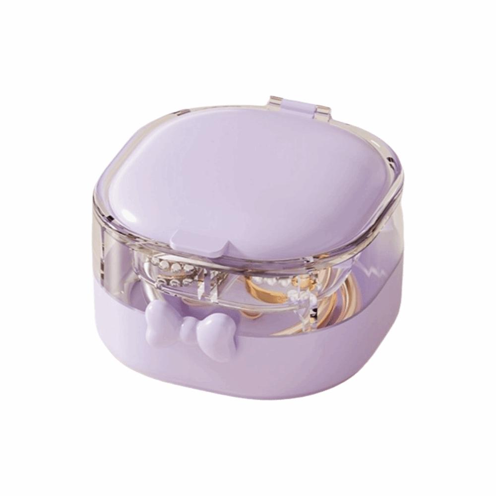 Compact Mini Jewelry Box Portable Makeup Case Shockproof Travel Storage Case Drawer Storage