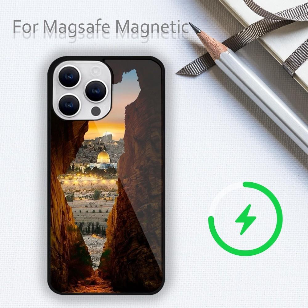 Чехол для телефона J-Jerusalem Building C-Celular для iPhone 15 14 13 12 11 Plus Pro Max Magsafe с магнитной беспроводной зарядкой