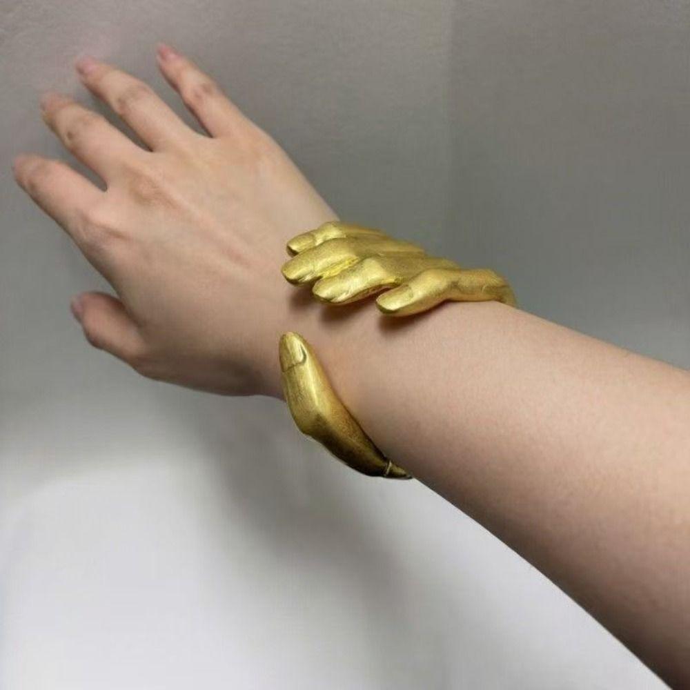 5-Fingered Palm Ring Bracelet Light Luxury Handshake Bracelet Palm Grip Bracelet Photo Props