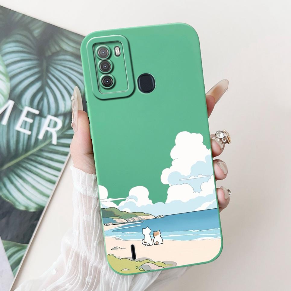 For Itel Vision 1 Pro / Vision 1 Case Stylish Painted Soft Silicone TPU Phone Back Cover For Vision1 1Pro Funda Coque