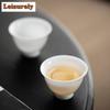 2 шт./набор Handamde Iced Jade фарфоровая чайная чашка роговая чашка Dehua White Kung Fu Tea Керамическая кружка для дегустации чая маленький набор
