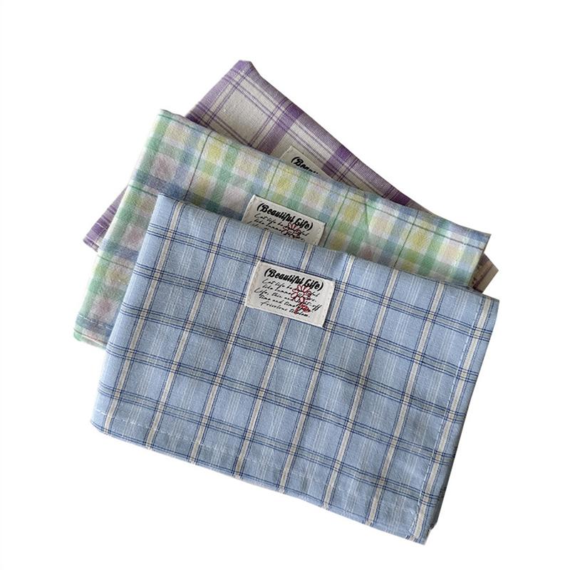 1PC Blogger Same Napkins Table Mat Checkered Tablemats Ins Plaid Tablecloth Home Decoration Accessories 35x50cm