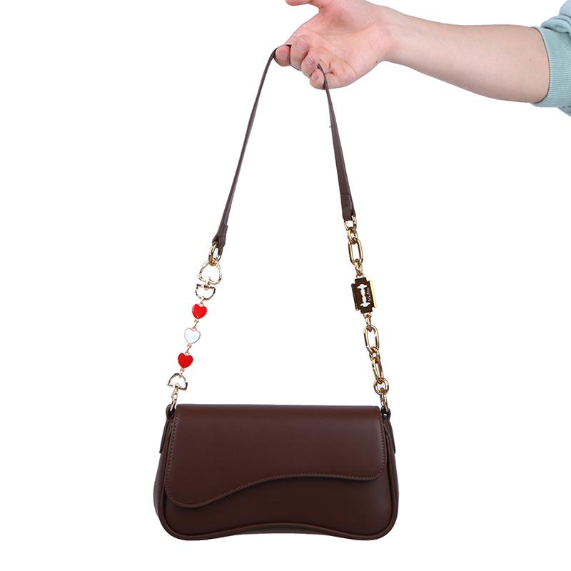 Bag Extension Chain Crossbody Heart-Shape Chain Strap Handbag Diy Hanging Buckle