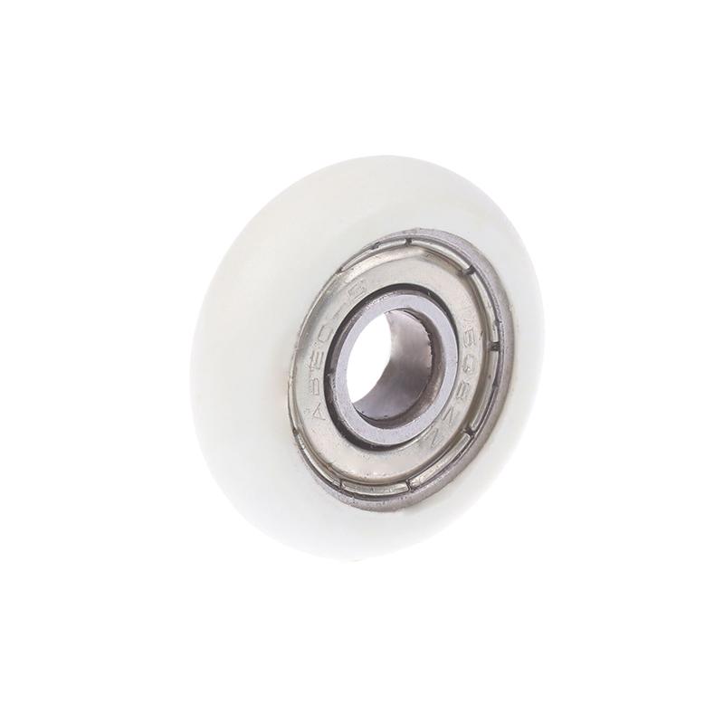 1Pc 608 Zz 8*30*8.5Mm Pom Nylon Round Type Roller Wheel Pom Wrapped 608Zz Bearing Pulley Plastic Wheel
