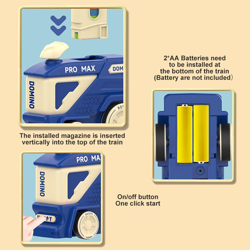 Автоматический укладчик домино Электрический поезд Интеллектуальные развивающие игрушки Сделай сам Набор разноцветных домино Игра для детей Головоломка Подарок