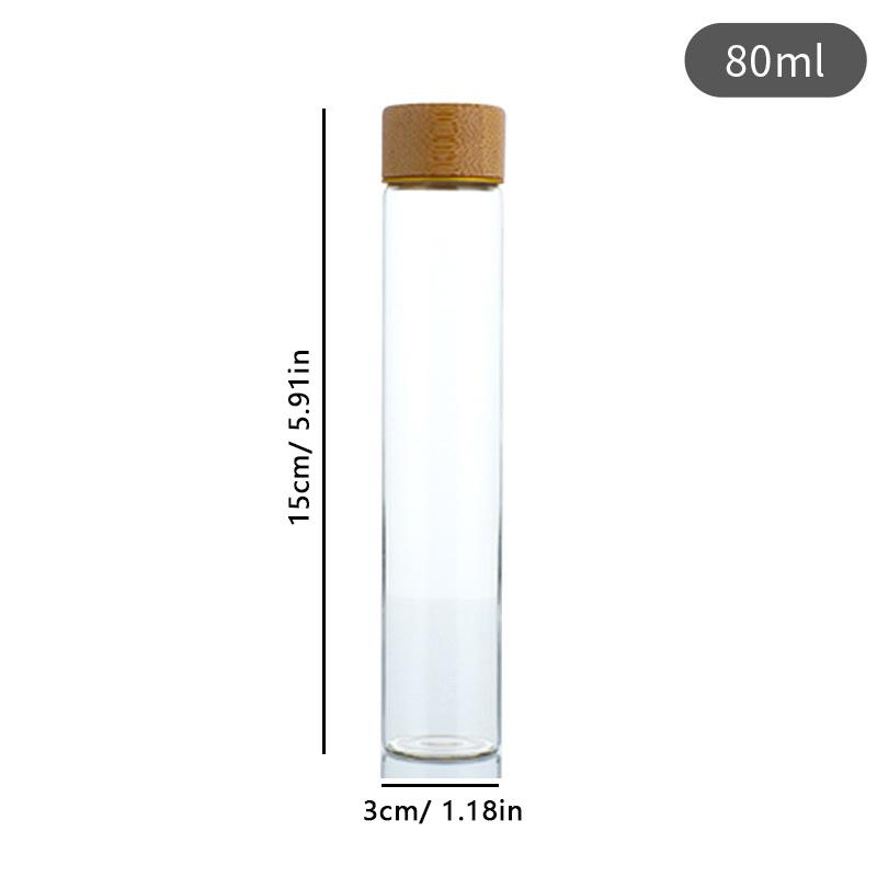 Coffee Beans Storage Container Glass Tube With Wood Tool Bottled Tubes Grain Storage Wooden Sealed Canisters Barista Tool Gift