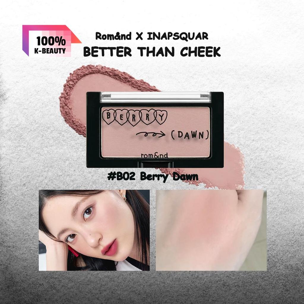 Rom&nd Romand  X INAPSQUARE BETTER THAN CHEEK 4г/0,14 унции 2,7г/0,095 унции (3 варианта цвета)