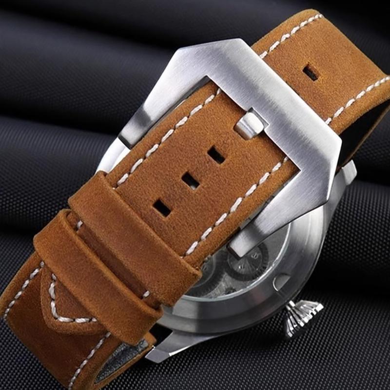 Винтажный ремешок 23 мм для Zenith Pilot 29.2430 Бронзовый Летный Кожаный Ремешок Ретро Матовый Ремень Запасной Браслет Черный Коричневый