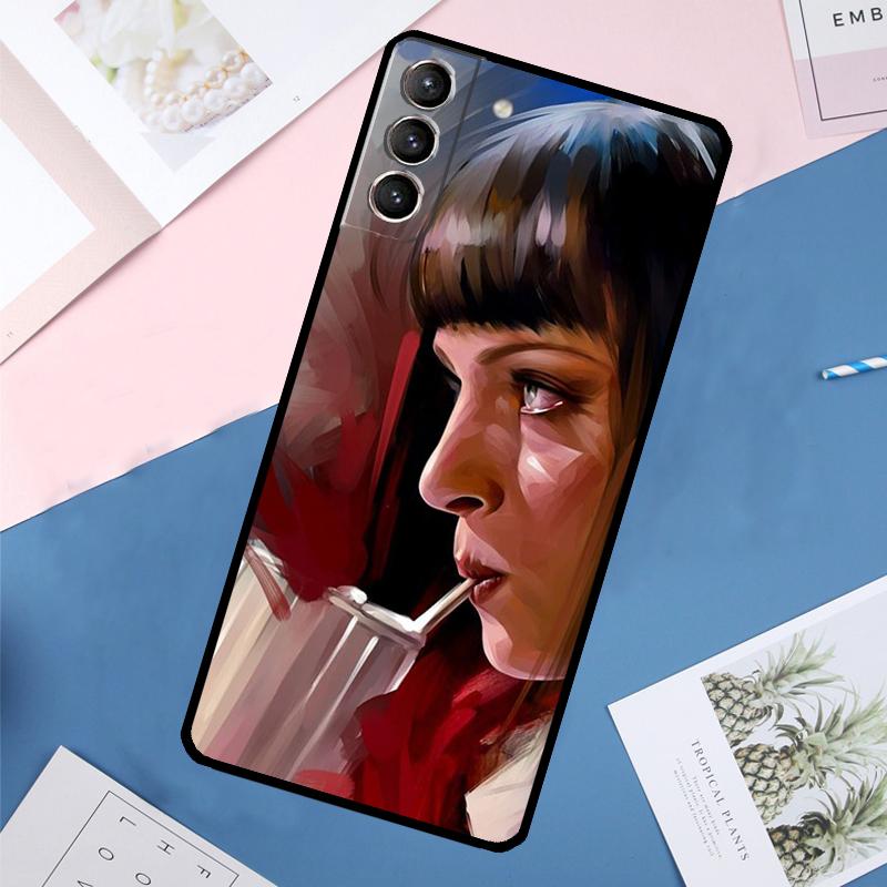 Чехол с постером фильма «Криминальное чтиво» для Samsung Galaxy S24 Ultra S21 S22 S23 S25 Ultra S9 S10 Plus S20 FE S25 FE Задняя крышка