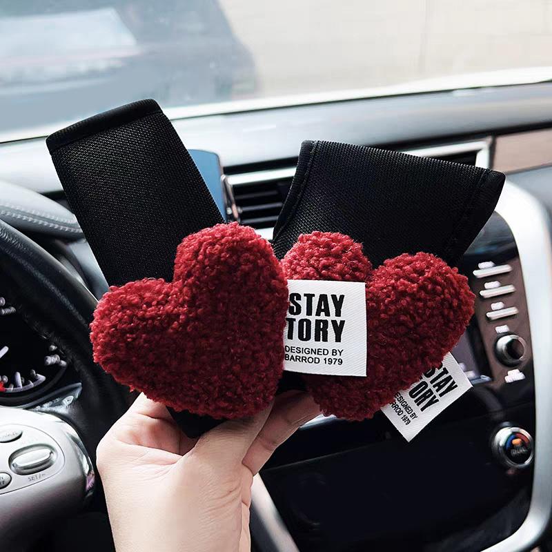 1 шт. Милый ретро красный сердечко Чехол на ручку переключения передач сетка Автоматический рычаг переключения передач Чехол для ручного тормоза Для женщин Автомобильные аксессуары Внутренняя отделка