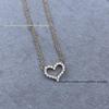 European Tiffany-Style Heart-Shaped Diamond Necklace - Medium Size, Trendy Women's Fashion Accessory