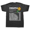 Funny Upside Down Pineapple Nutrition Facts Swinger Graphic T Shirts Cotton Humor Tee Shirt Short Sleeve Unisex Loose Clothing