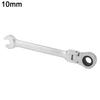 8mm-19mm 180 Degree Reversible Combination Movable Head Ratchet Wrench Socket Spanner