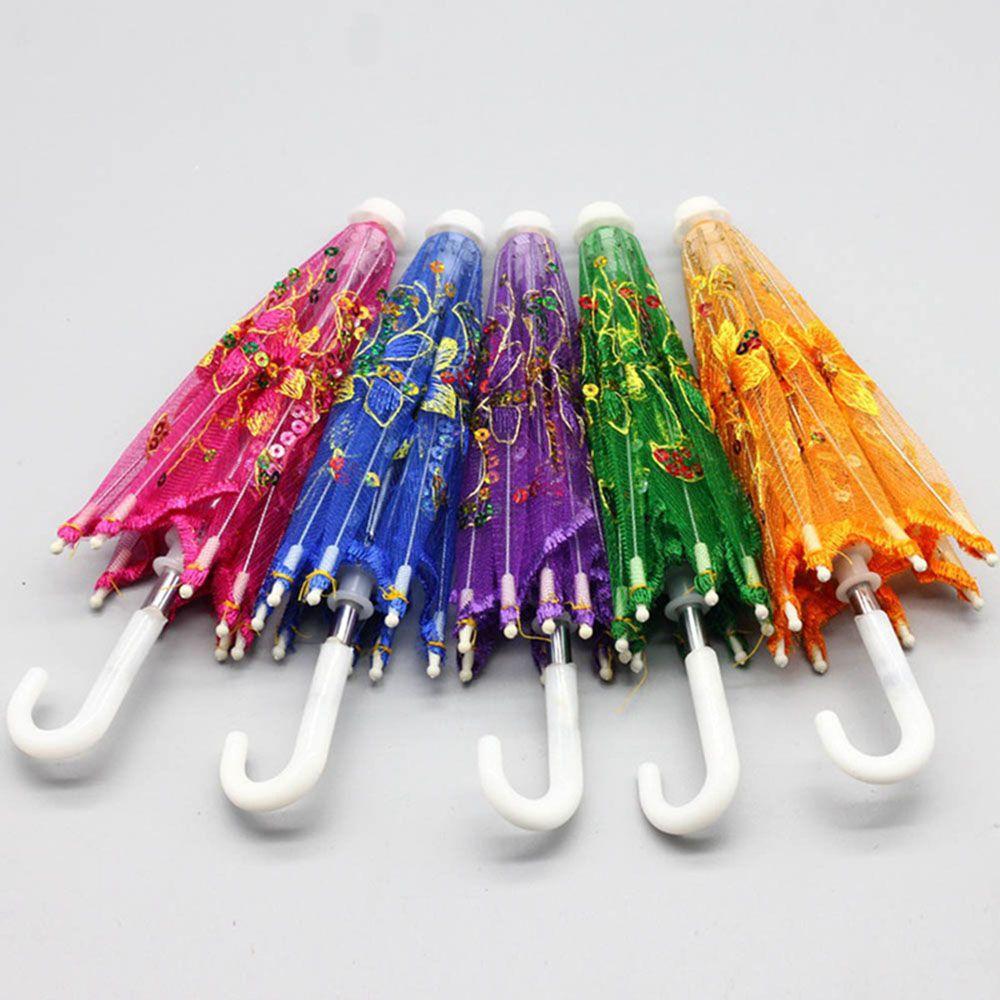 Мини-игрушки для детей, подарочные вышитые зонтики, солнцезащитный козырек, новый кружевной зонтик, аксессуары для кукол