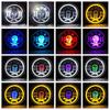 7 Inch Skull RGB LED Headlights Halo Angel Eyes DRL Skull Devil Eye Ghost Round Headlight for Chevrolet C10 Camaro Pickup