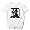 Game Over Bride Groom Bachelor Party T Shirt Funny Tshirt Mens Clothing Short Sleeve Camisetas T-shirt