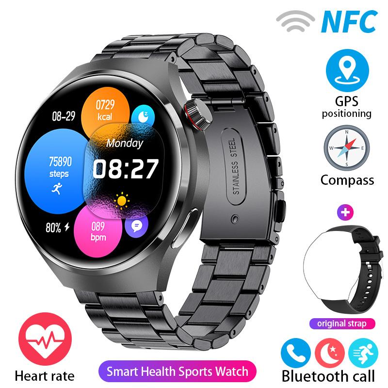 2023 NFC Смарт-часы для мужчин GT4 Pro 390*390 HD экран сердечного ритма Bluetooth вызов IP68 водонепроницаемые умные часы для Huawei Xiaomi + коробка