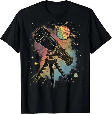 Футболка с принтом Telescope Vision See Beyond The Horizon Футболка Астрономия Астрофил Футболки Женская Одежда Топы Футболки с Графикой Ropa Mujer