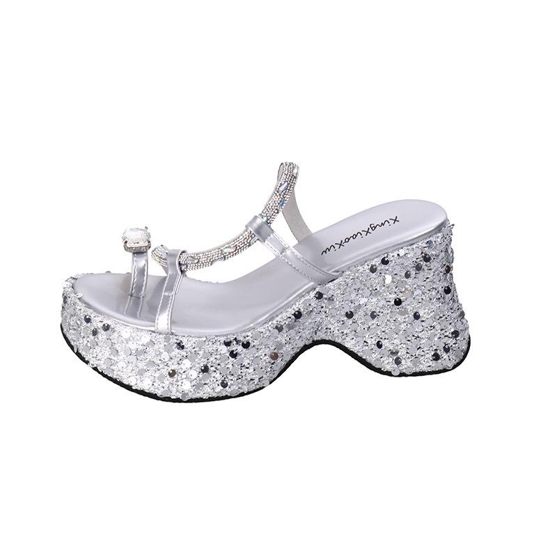 High Heels Women's Shoes Cake-soled Shoes Thick-soled Flip-flops