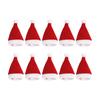 10Pcs Mini Santa Hat Wine Bottle Covers Plush Christmas Tableware Holder Velvet Lollipop