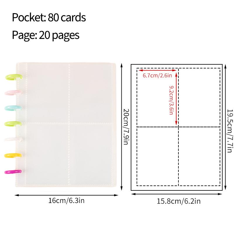 Kpop Альбом для фотокарточек 4/8/9 ячеек, большой вместимости, фотоальбом для хранения карточек айдолов, прозрачный альбом, фоновая бумага
