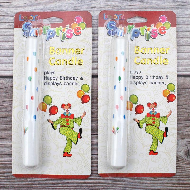 Креативная свеча-сюрприз «Клоун» для вечеринки, креативное забавное украшение для торта на день рождения, свеча-вставка, вставка с флажком, карточка-вставка