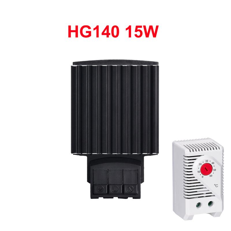 HG140 15W 30W 45W 60W 75W 100W 150W Промышленный шкаф 35 мм Din-рейка Тип Тепловентилятор PTC Полупроводниковый Термостат с NC KTO