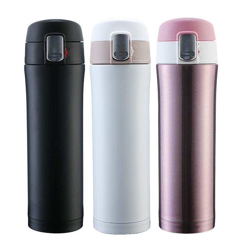 Дорожная кружка Termos, 450 мл, термос для кофе, вакуумная бутылка из нержавеющей стали, термос, чашка-термос