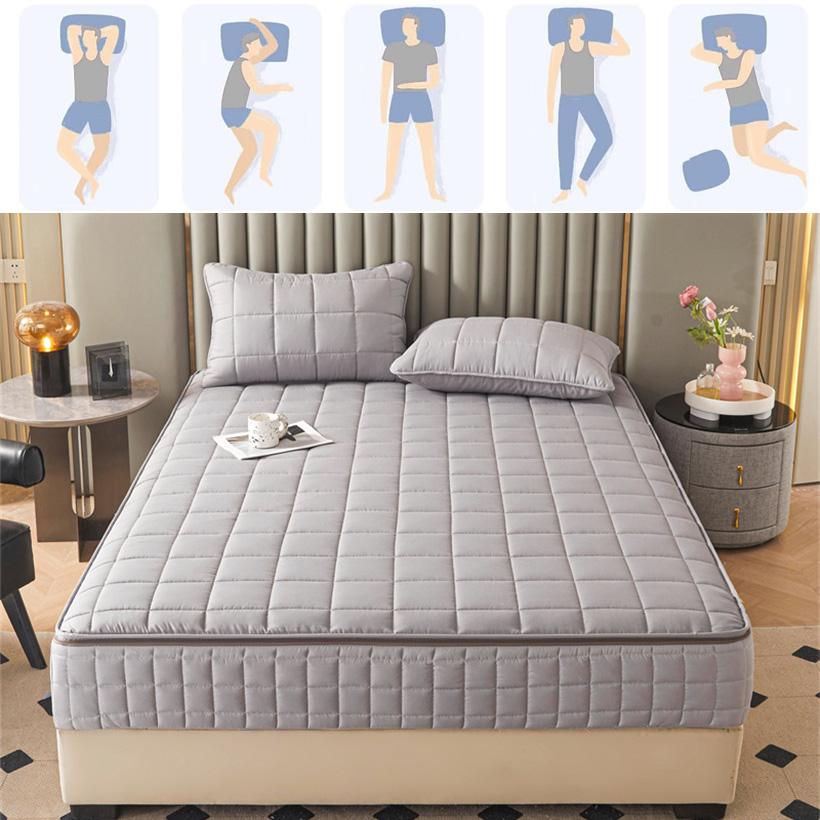 6-сторонний мягкий чехол для матраса с застежкой-молнией, пыленепроницаемая простыня на резинке для двуспальной кровати размера «queen-size», утолщенный защитный чехол для матраса