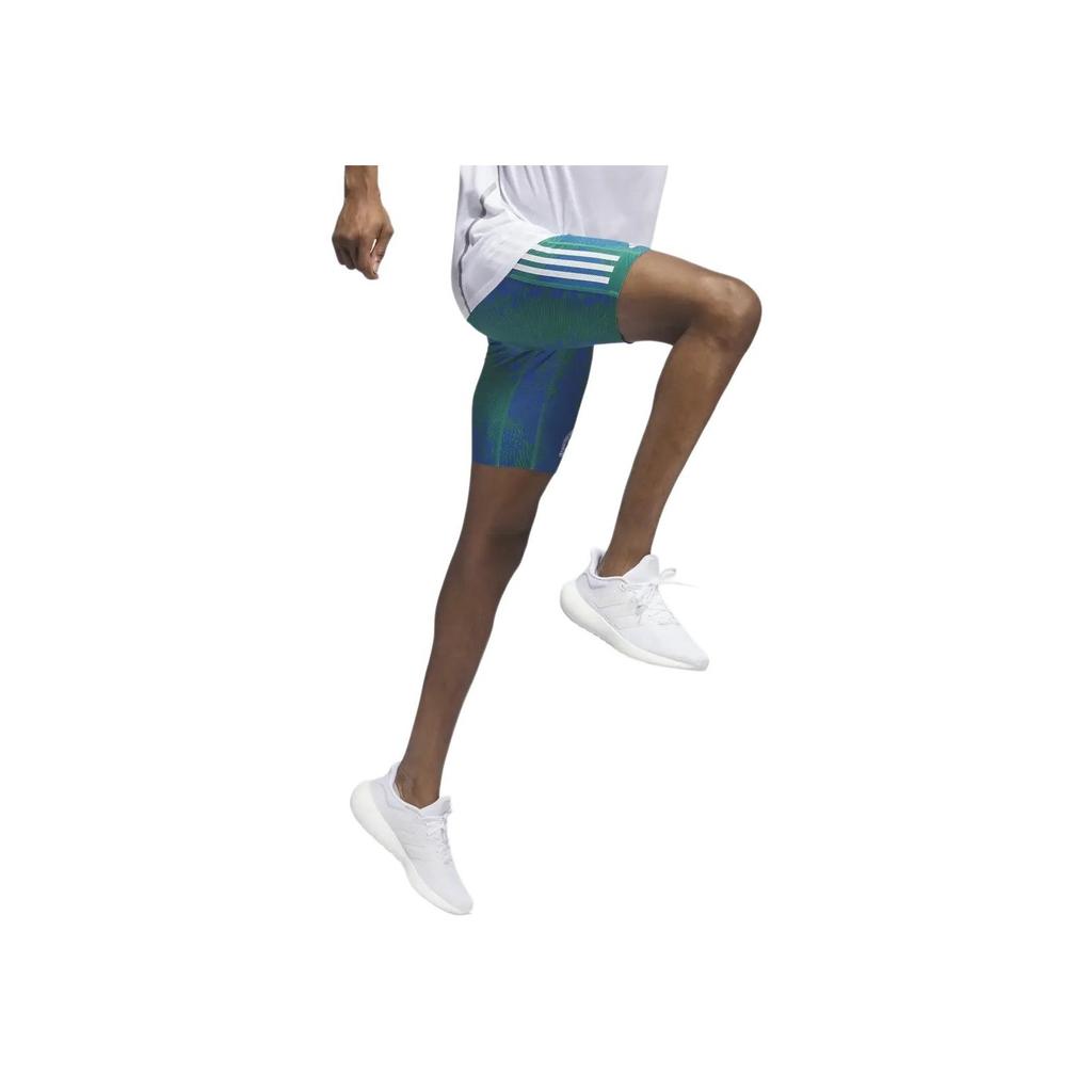Adidas Striped Slim Fit Sports Shorts Men Shorts Green IM3388