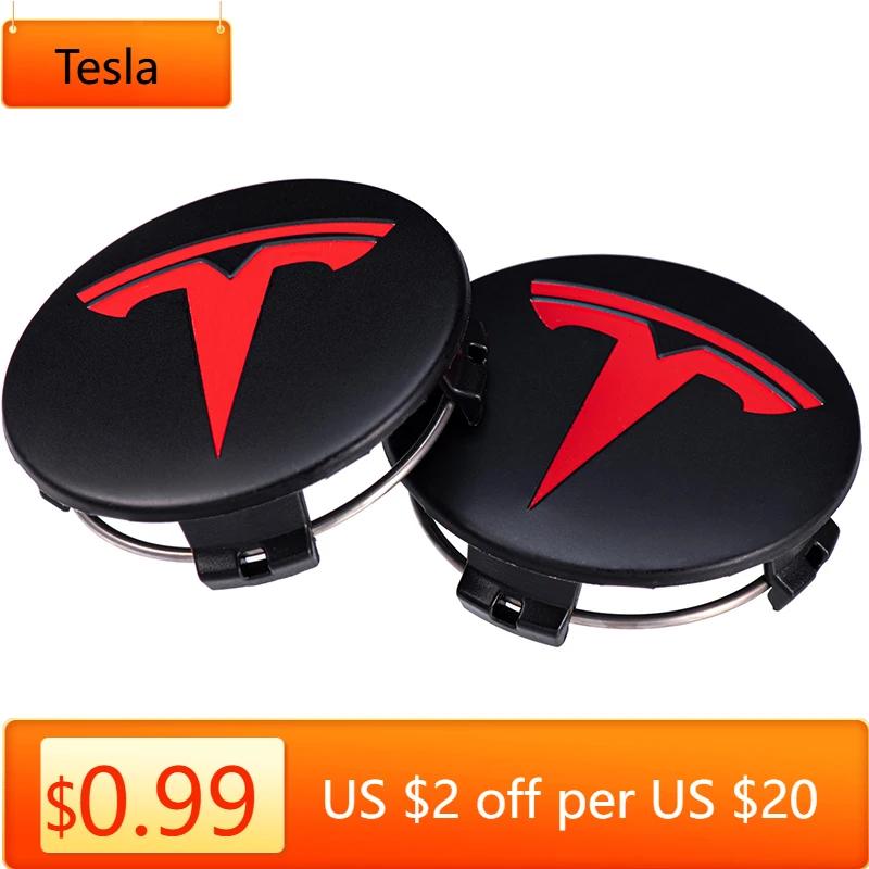 Автомобильная наклейка Tesla 4 шт. 56 мм Черно-красные центральные колпачки колес автомобиля Колпаки дисков Логотип для Tesla Model 3 Y X S Колпачки ступицы Автоаксессуары