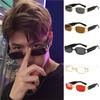 Men Fashion Small Rectangle Non-polarized Sunglasses Vintage Square Circled Shades Glasses