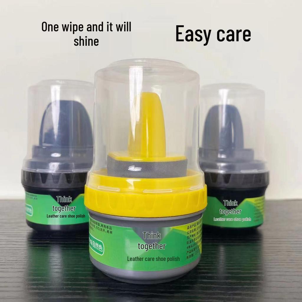Portable Multifunctional Shoe Care Kit: Polishing Sponge, Cleaner, Brush, Wax for Autumn/Winter (Colorless)