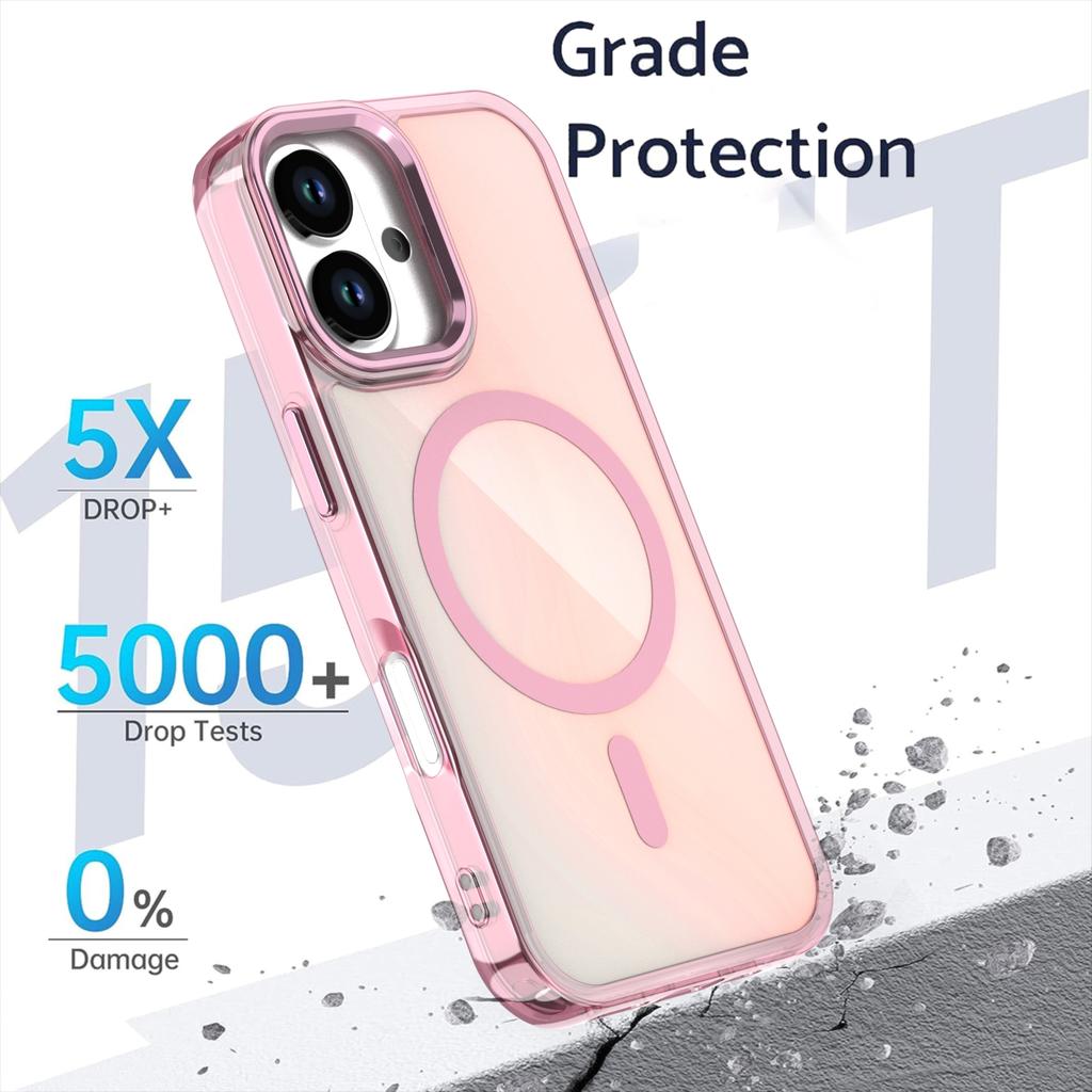 For iPhone 17 Case Compatible with MagSafe Color Changing PC TPU Phone Back Cover