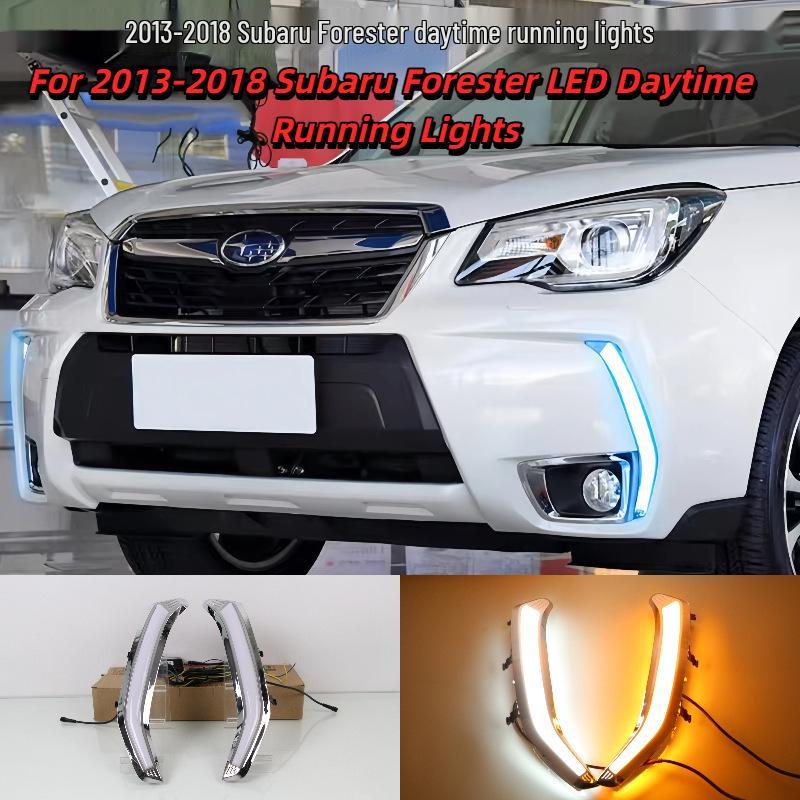 Светодиодные дневные ходовые огни для переднего бампера для Subaru Forester 2013-2018