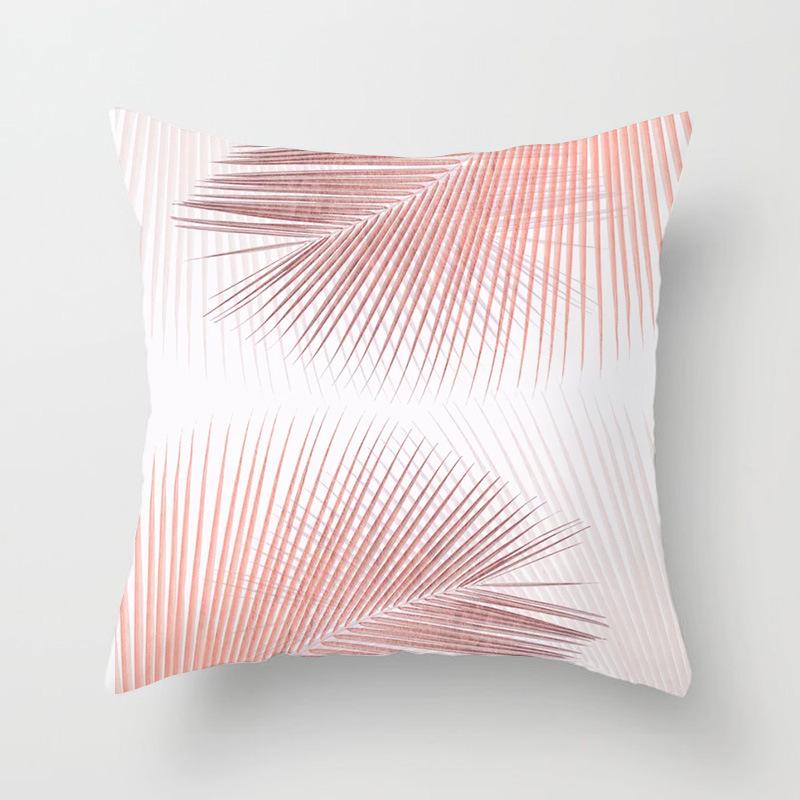 Popular Pink Marble Geometric Series Pillowcases, Home Fabric Sofa Cushion Covers